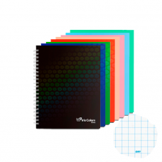 Cuaderno cuadriculado anillado A5 160 Hojas Iris colors