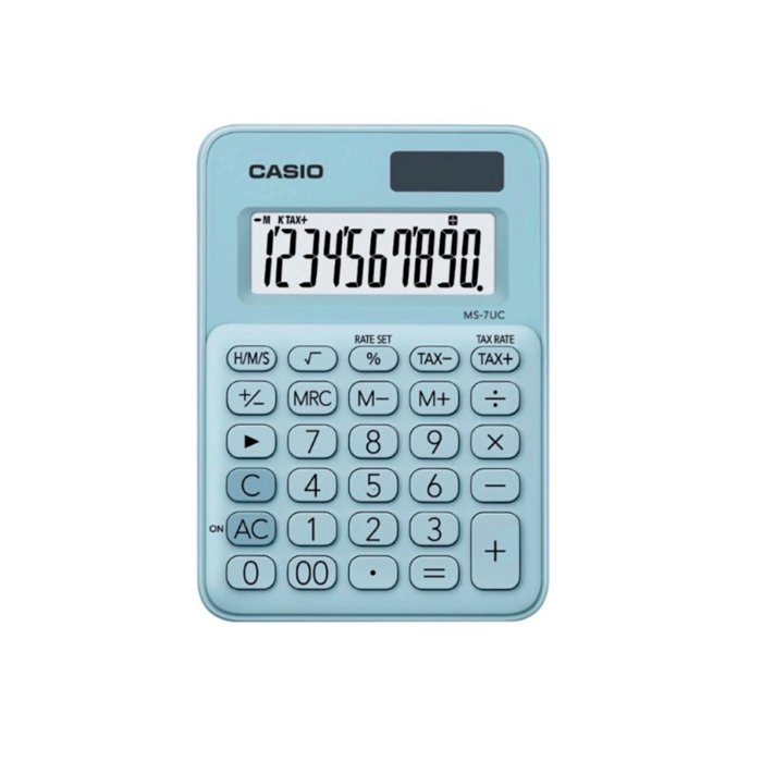 Calculadora 10 Dígitos MS-7UC Celeste Casio