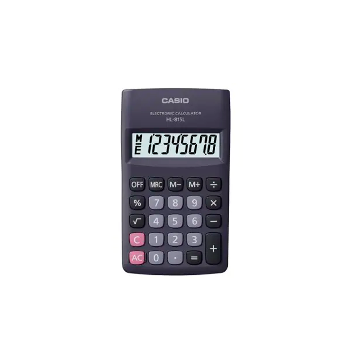 Calculadora 8 Dígitos HL-815L Negro BK Casio