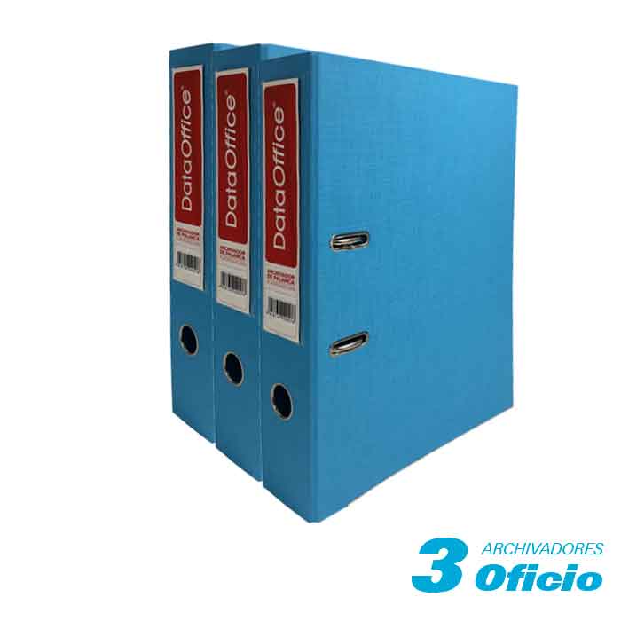 Archivador de palanca lomo ancho oficio Turquesa