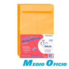 Sobre Manila Medio Oficio paquete por 50 unidades Gallo
