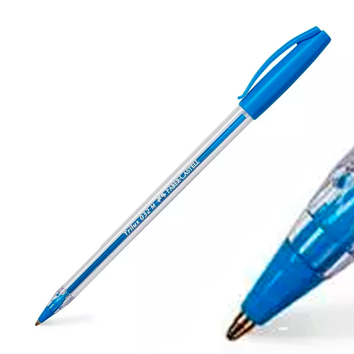 Lapicero celeste 032 1.0 mm Trilux Faber Castell
