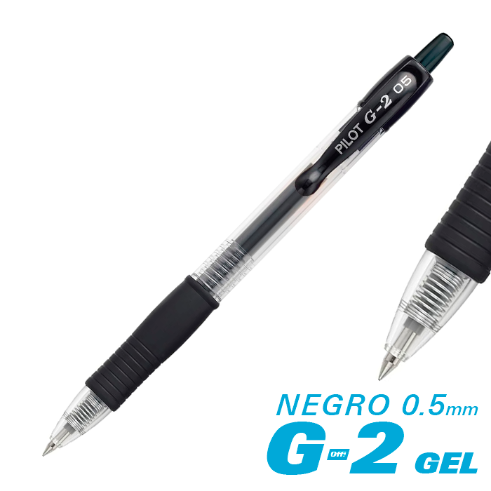 Lapicero Negro G2 0.5mm Pilot