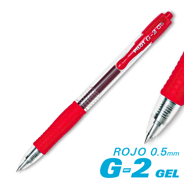 Lapicero Rojo G2 0.5mm Pilot