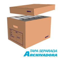 Caja archivadora de cartón con tapa separada ONBBOX