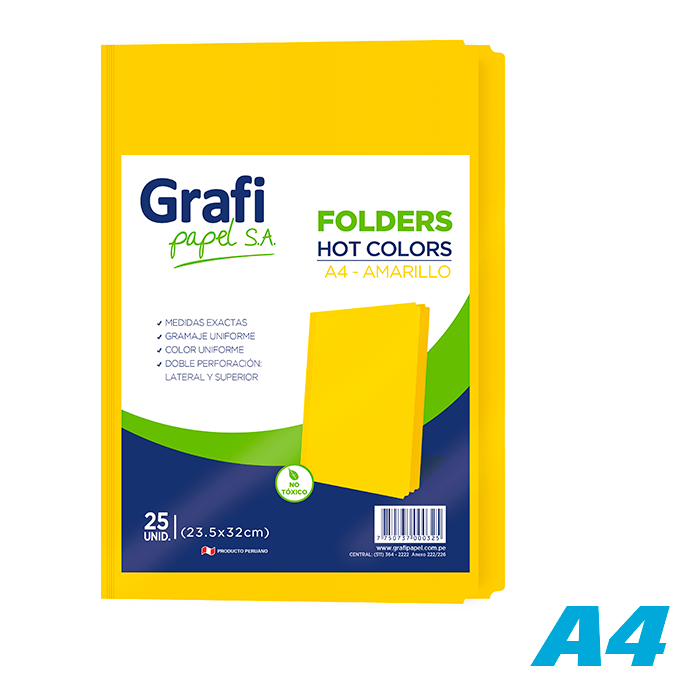 Folder Manila Amarillo A4 Grafipapel