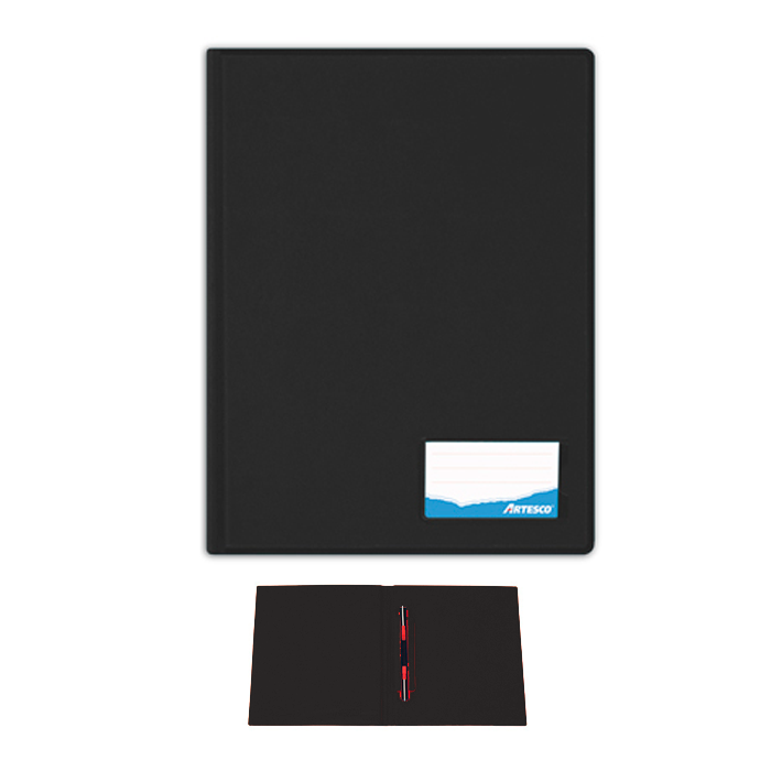 Folder Negro Tapa Dura con gusano Oficio 