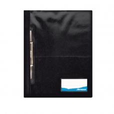 Folder Negro tapa transparente con Fastener Oficio Artesco